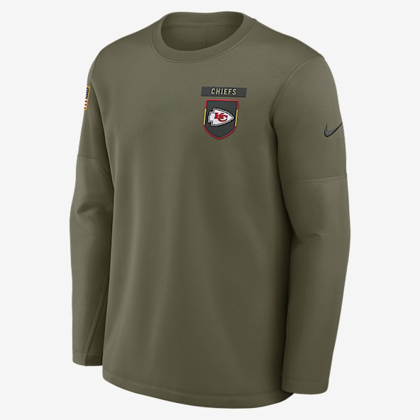 Kansas City Chiefs Salute to Service Sideline Triumphant Win Coach Men's Nike NFL Pullover Crew