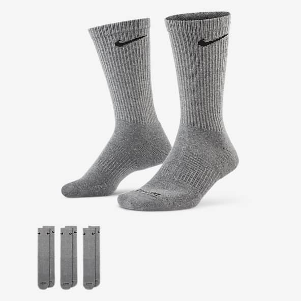 Athletic Socks by ChalkTalkSPORTS Gray & Blue Custom Team Number Mid-Calf Crew Socks