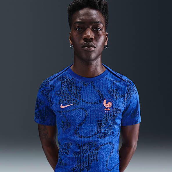 FFF Academy Pro Nike Dri-FIT Maç Öncesi Kısa Kollu Erkek Futbol Üstü