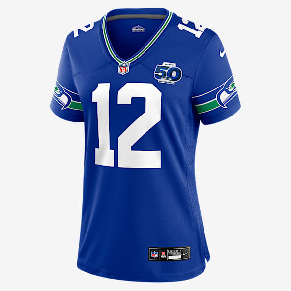 12s Seattle Seahawks 50th Anniversary Women’s Nike NFL Game Jersey