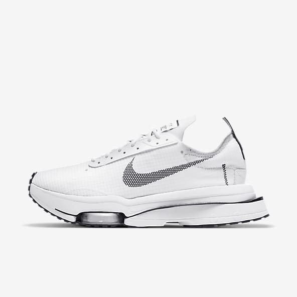 white and grey nike shoes
