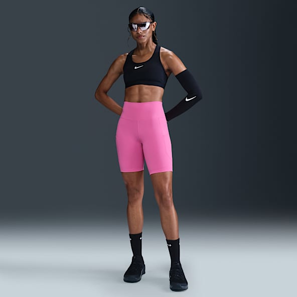 Nike One Women's High-Waisted 8" Biker Shorts with Pockets