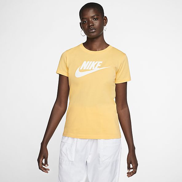 yellow nike top womens