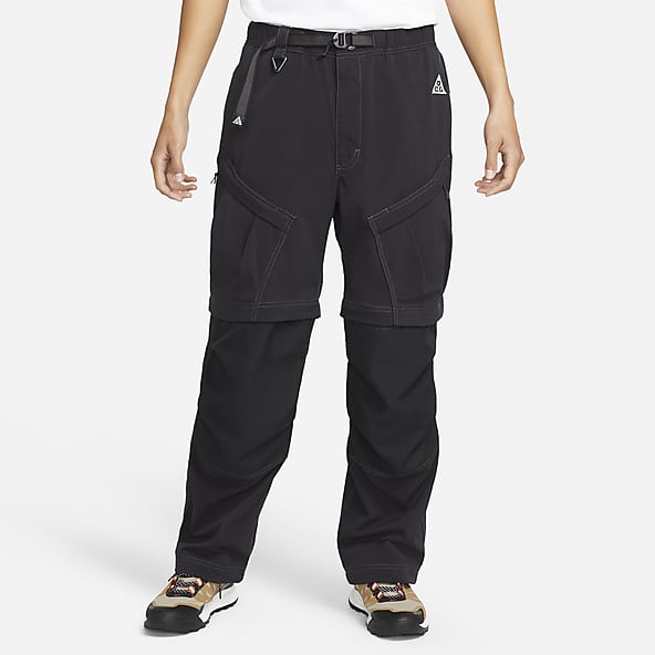 Nike Sportswear AIR WINTER PANT - Cargo trousers - black/white