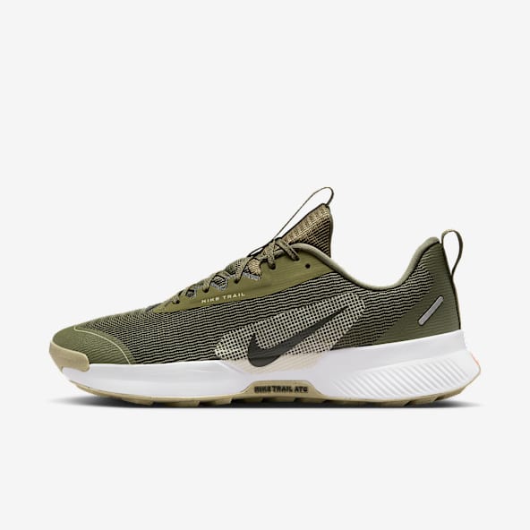 army green nike running shoes