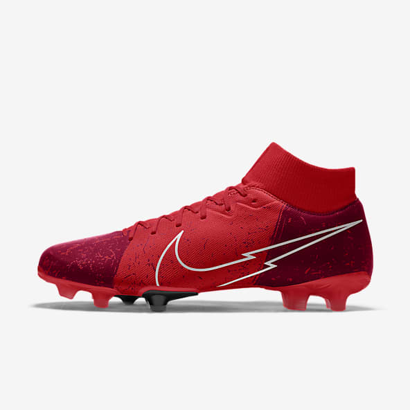 all red soccer cleats