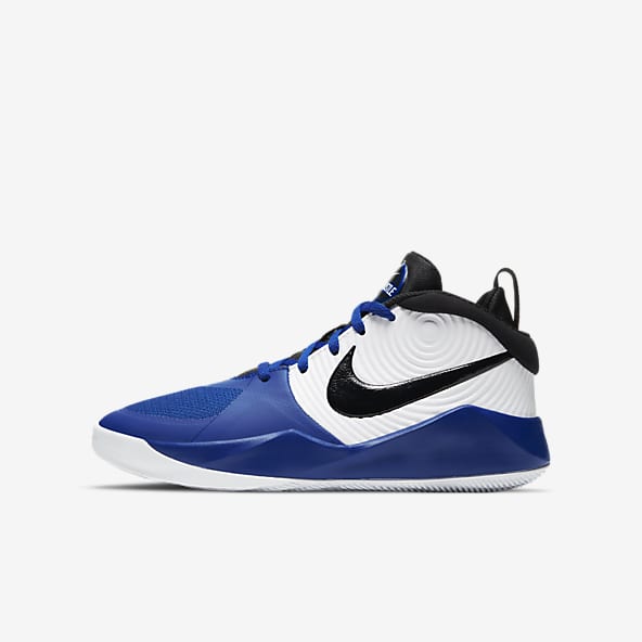black and blue basketball shoes