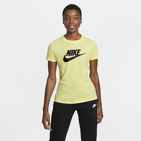 yellow nike top womens