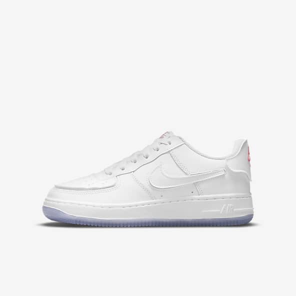 Girls White Air Force 1 Low Top Shoes Nike Com