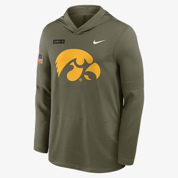 Iowa 2025 Military Appreciation Men's Nike Dri-FIT College Long-Sleeve Hooded Top