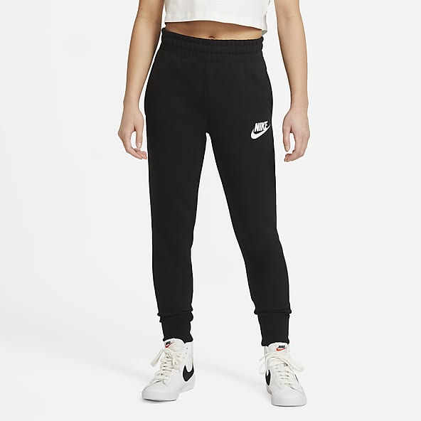 Cotton/Linen Black Nike Girls Joggers