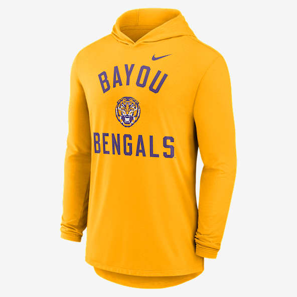 LSU Campus Arch Men's Nike Dri-FIT College Long-Sleeve Hooded T-Shirt