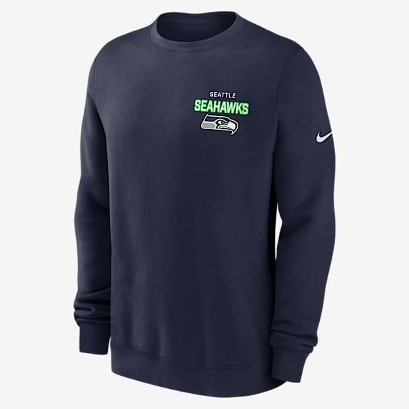 Seattle Seahawks Draw Block Club Sudadera de cuello redondo sin cierre Nike de la NFL para hombre