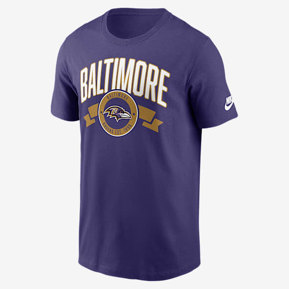 Baltimore Ravens Rewind Front And Back Hit Essential Men's Nike NFL T-Shirt