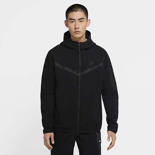 nike tech tracksuit black and white