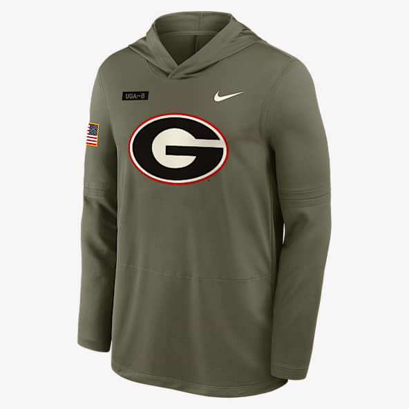 Georgia 2025 Military Appreciation Men's Nike Dri-FIT College Long-Sleeve Hooded Top
