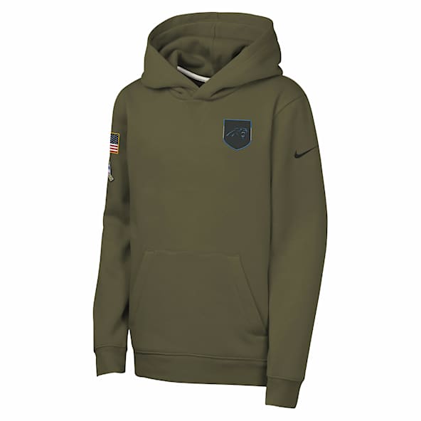 Nike Club Fleece (NFL Carolina Panthers) Big Kids' "Salute to Service" Pullover Hoodie