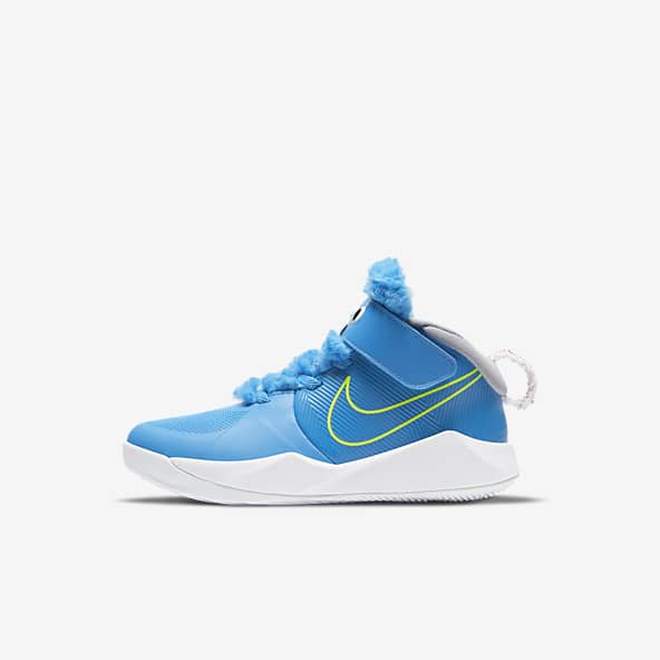 blue and white nike basketball shoes