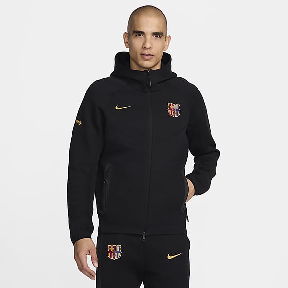 Casaco com capuz e fecho de correr FC Barcelona Tech Fleece para homem