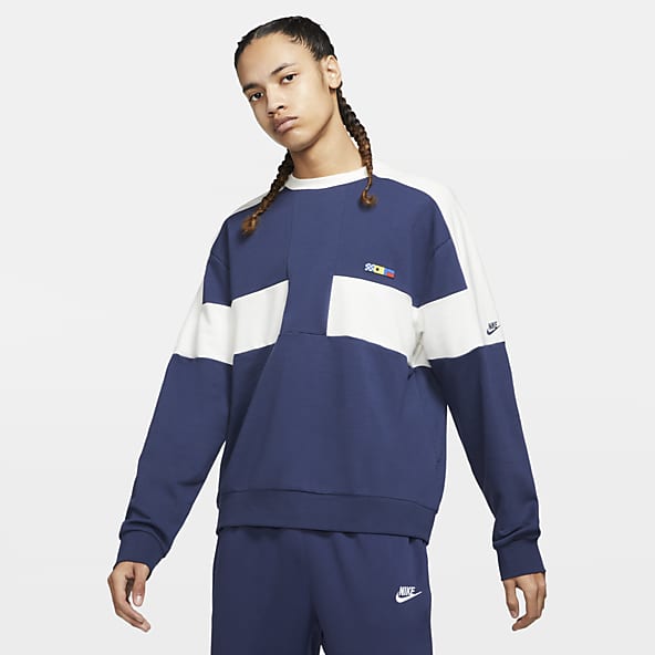 red white and blue nike jogging suit
