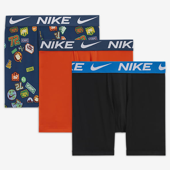 Nike Dri-FIT Essentials Big Kids' Printed Boxer Briefs (3-Pack)