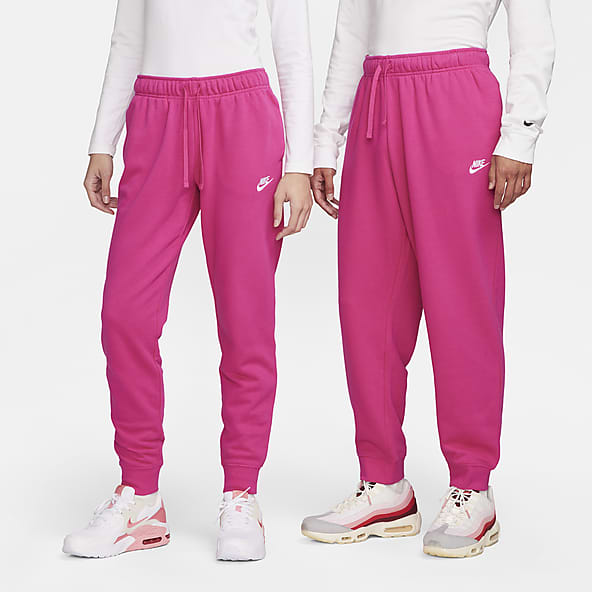 Buy Nike Women's Sportswear Essential Fleece Sweatpants Pink in KSA -SSS
