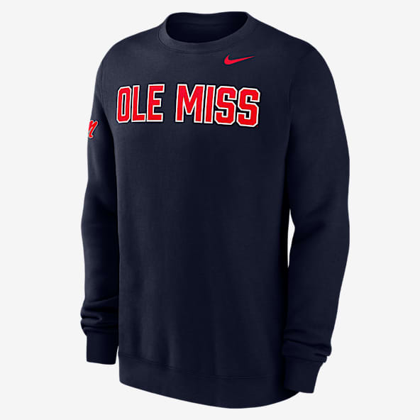 Ole Miss Club Fleece Men's Nike College Crew-Neck Sweatshirt