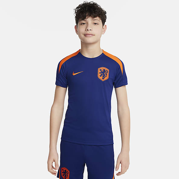 Países Bajos Strike Camiseta de fútbol de tejido Knit y manga corta Nike Dri-FIT - Niño/a