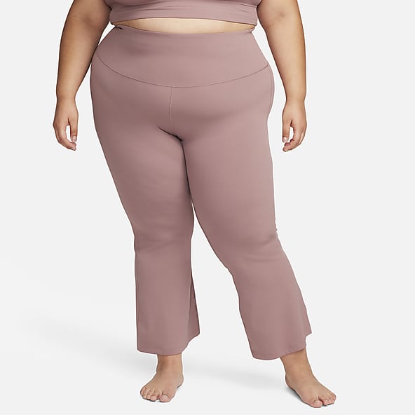 Nike Yoga Luxe Womens Infinalon Ruffled 7/8 Tights Pink Size Medium  CU5395-685