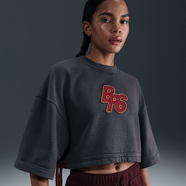 Nike Sportswear Phoenix Fleece Women's Short-Sleeve Cropped French Terry Top