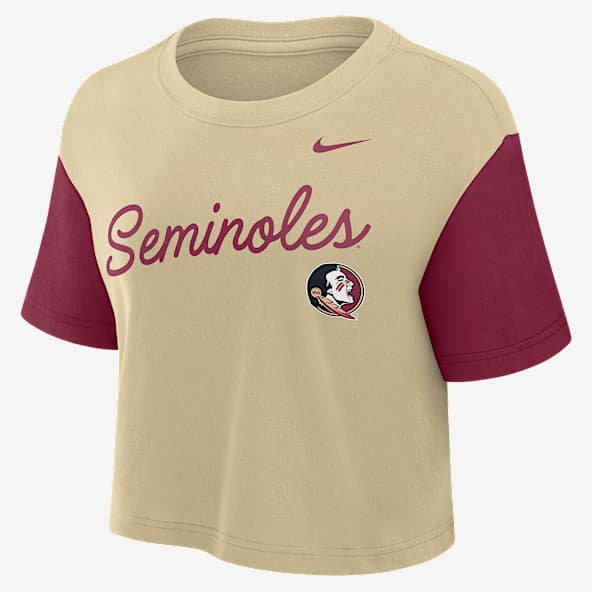 Florida State Script Women's Nike Dri-FIT College Cropped T-Shirt