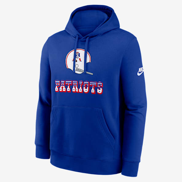 New England Patriots Best Season Rewind Club Sudadera con gorro sin cierre Nike de la NFL para hombre