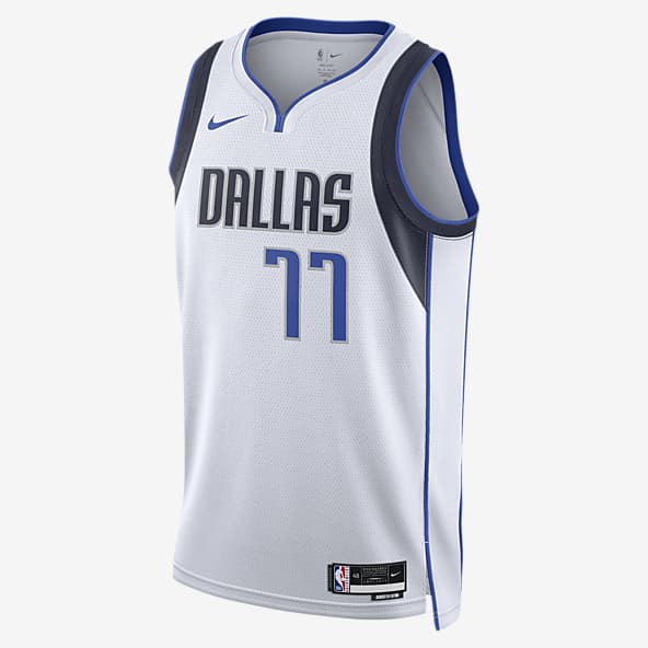 Nike Men's 2022-23 City Edition Dallas Mavericks Luka Doncic #77 Blue Dri-Fit Swingman Jersey, Medium