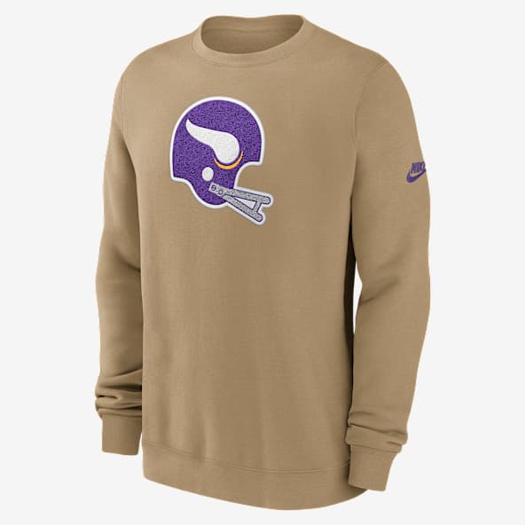 Minnesota Vikings Swing Pass Rewind Club Sudadera de cuello redondo sin cierre Nike de la NFL para hombre