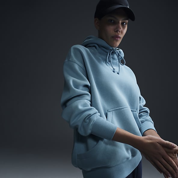 Nike light blue hoodie womens best sale