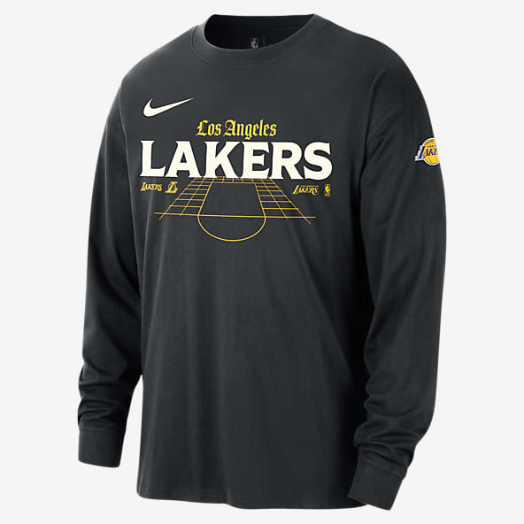 Los Angeles Lakers Langärmliges Nike NBA-Max90-T-Shirt für Herren