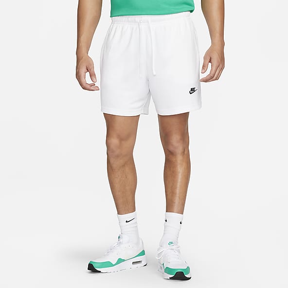 Nike white fleece shorts on sale