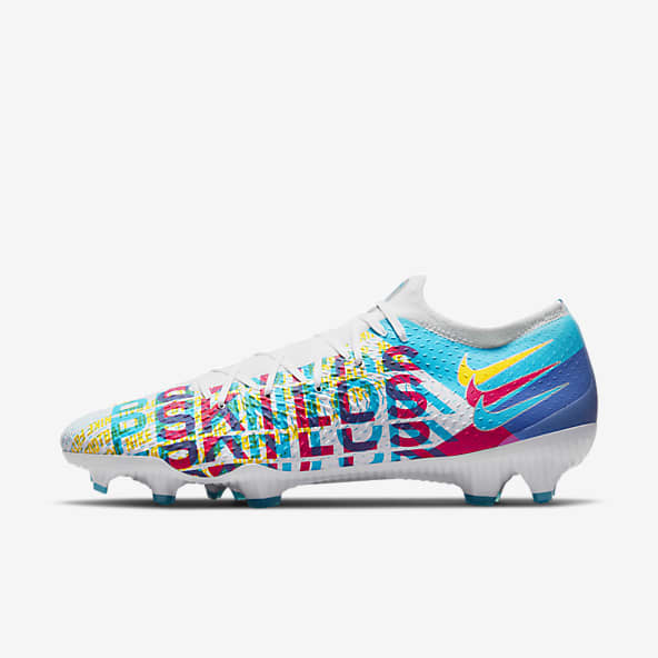 nike cleats white and rainbow