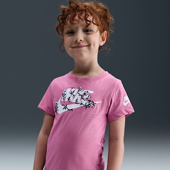 Nike Playera Floral Futura para niños talla pequeña