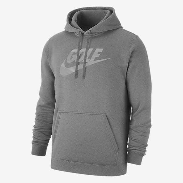 Nike Long Sleeve Fleece Hoodie Dress in Grey