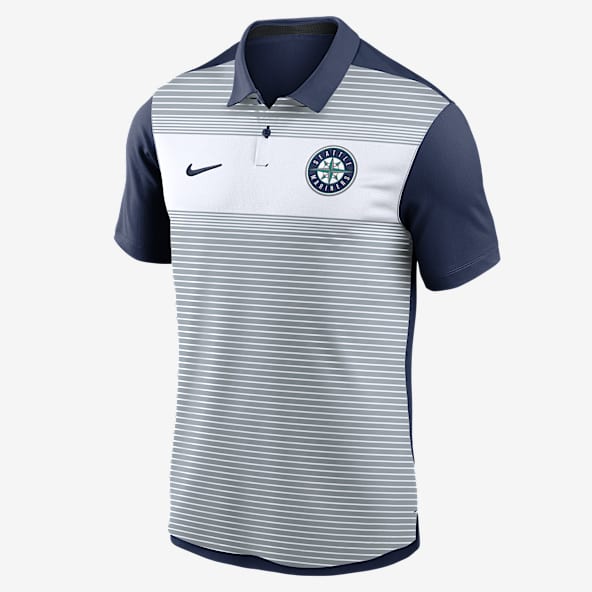 Seattle Mariners Striped Vapor Polo Men's Nike Dri-FIT MLB Polo