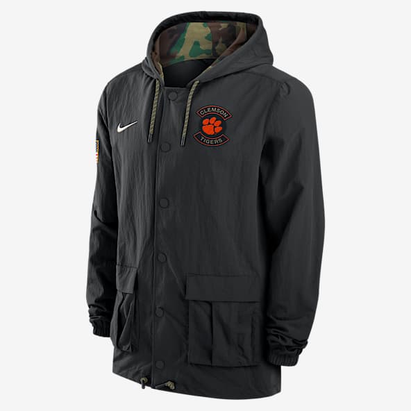 Clemson Clemson Men's Nike Full-Snap Hooded Military Jacket