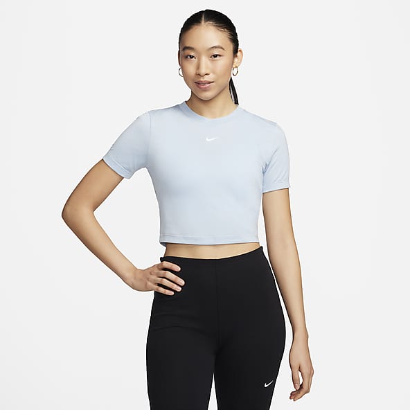 Nike Just Do It Blue on Blue Athletic Shirt Women's Large