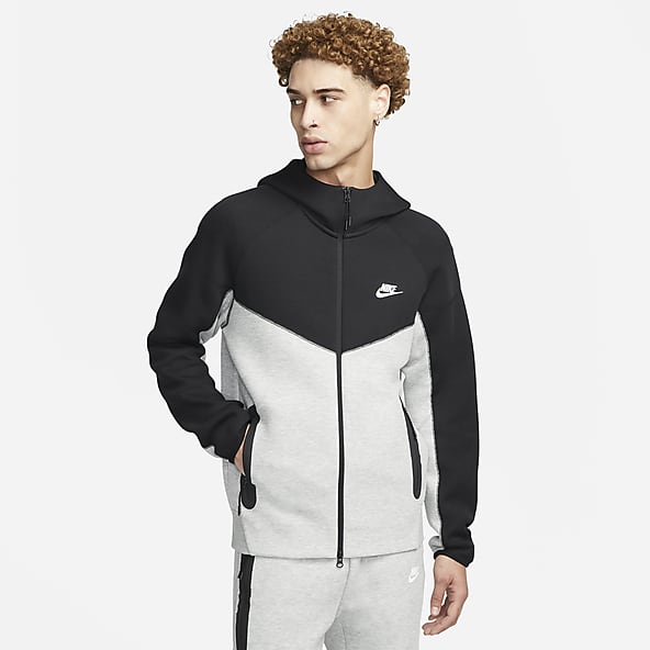 Nike Sportswear Club Fleece Sudadera, Gris y Blanco, Extra-Small