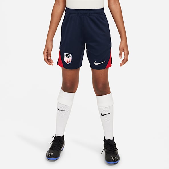 Selección nacional masculina de Estados Unidos Strike Shorts de futbol de tejido Knit Nike Dri-FIT para niños talla grande