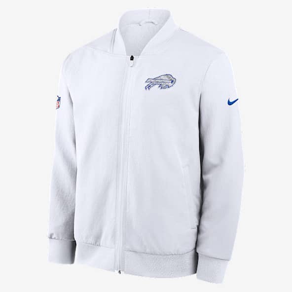 Buffalo Bills Rivalries Collection Sideline Chamarra bomber Nike de la NFL de cierre completo para hombre