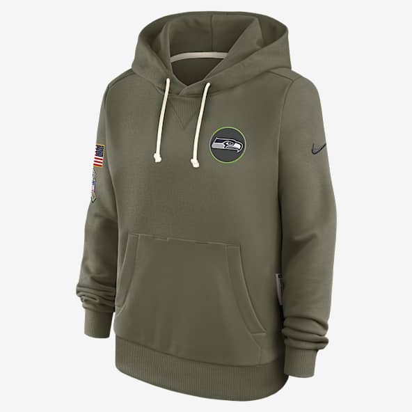 Seattle Seahawks Salute to Service Sideline Women's Nike Dri-FIT NFL Pullover Hoodie
