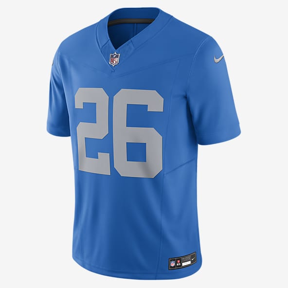 thumbnail image 2 of Jahmyr Gibbs #0 Detroit Lions Youth Medium Black Stitched Football Jersey 2 of 4
