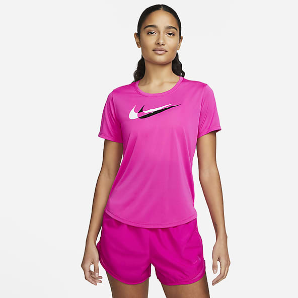Televisie kijken 945 Overwinnen Dames Roze Tops en T-shirts. Nike BE