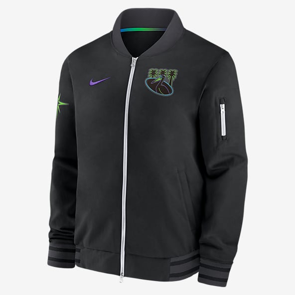 Tampa Bay Rays Authentic Collection City Connect Game Time Men's Nike MLB Full-Zip Bomber Jacket
